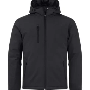 Padded Softshell Hoody (Veste à Capuche Matelassée Coupe-Vent et Déperlante) - Broderie Moyen au cœur Envie (Vert) avec Baseline