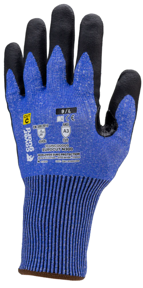 Gants EUROCUT N300 CUT C. HPPE J13 micro mousse nitrile
