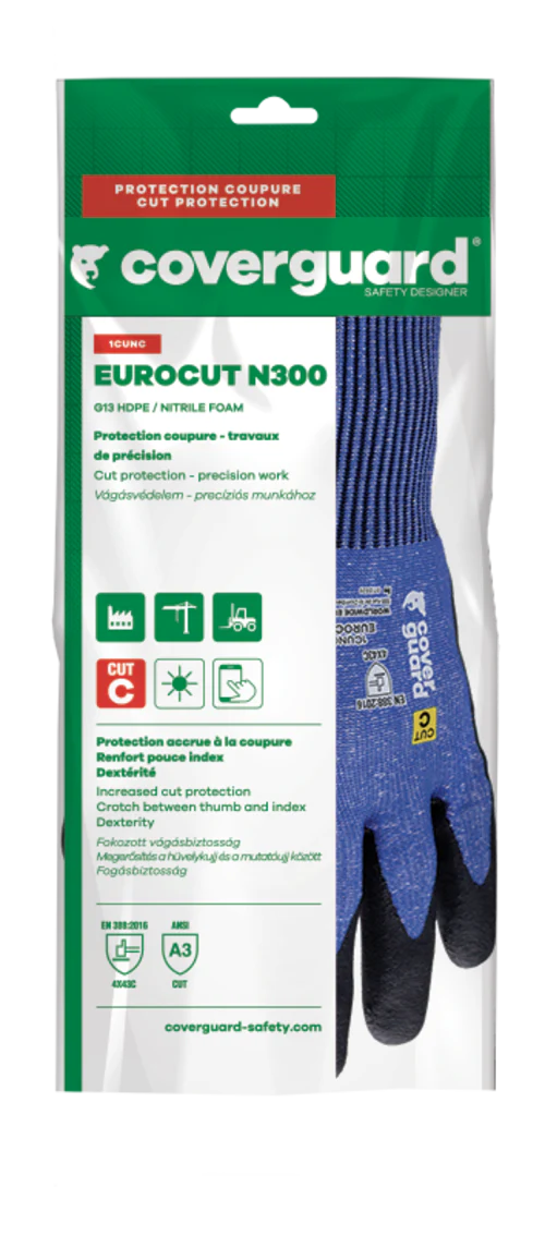 Gants EUROCUT N300 CUT C. HPPE J13 micro mousse nitrile – Image 2