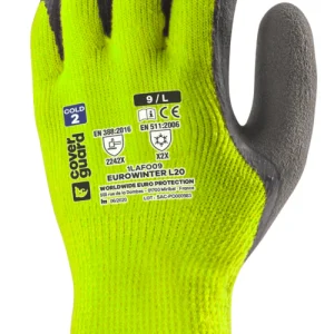 Gants EUROWINTER L20 acrylique bouclette J10, paume double enduit latex