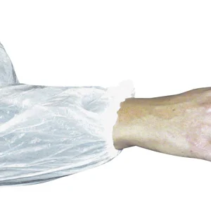 Manchette polyéthylène blanche 40 cm (100 pcs)