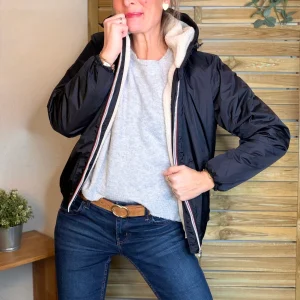 Parka Imperméable LOUISE COURT sherpa - Noir - LAURA JO