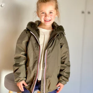 Parka Imperméable mixte LOUIS.E KIDS fourré - Kaki - LAURA JO - DÉSTOCKAGE sur Taille 6 ans