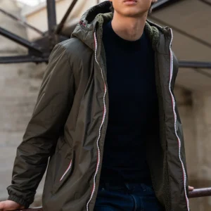 Parka Imperméable Homme LOUIS* COURT sherpa Kaki - LAURA JO