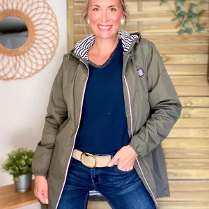 Imperméable doublé unisexe CÉLESTE - LE PETIT BRETON - Kaki (Taille petit) - SOLDES