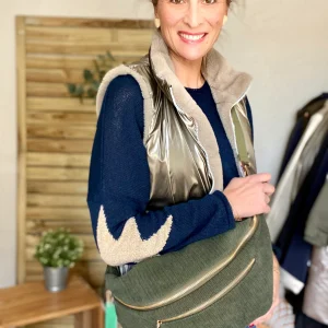 Sac banane XXL Velours côtelé Ciao Boum MOLLY -  Kaki