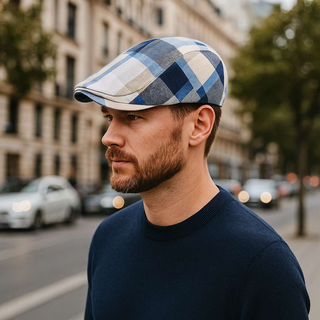 Béret Motif Carreaux - Britcap – Image 2