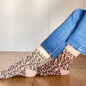 Chaussettes ZORA - Léo🐆 Amour ou Bisou (noir)