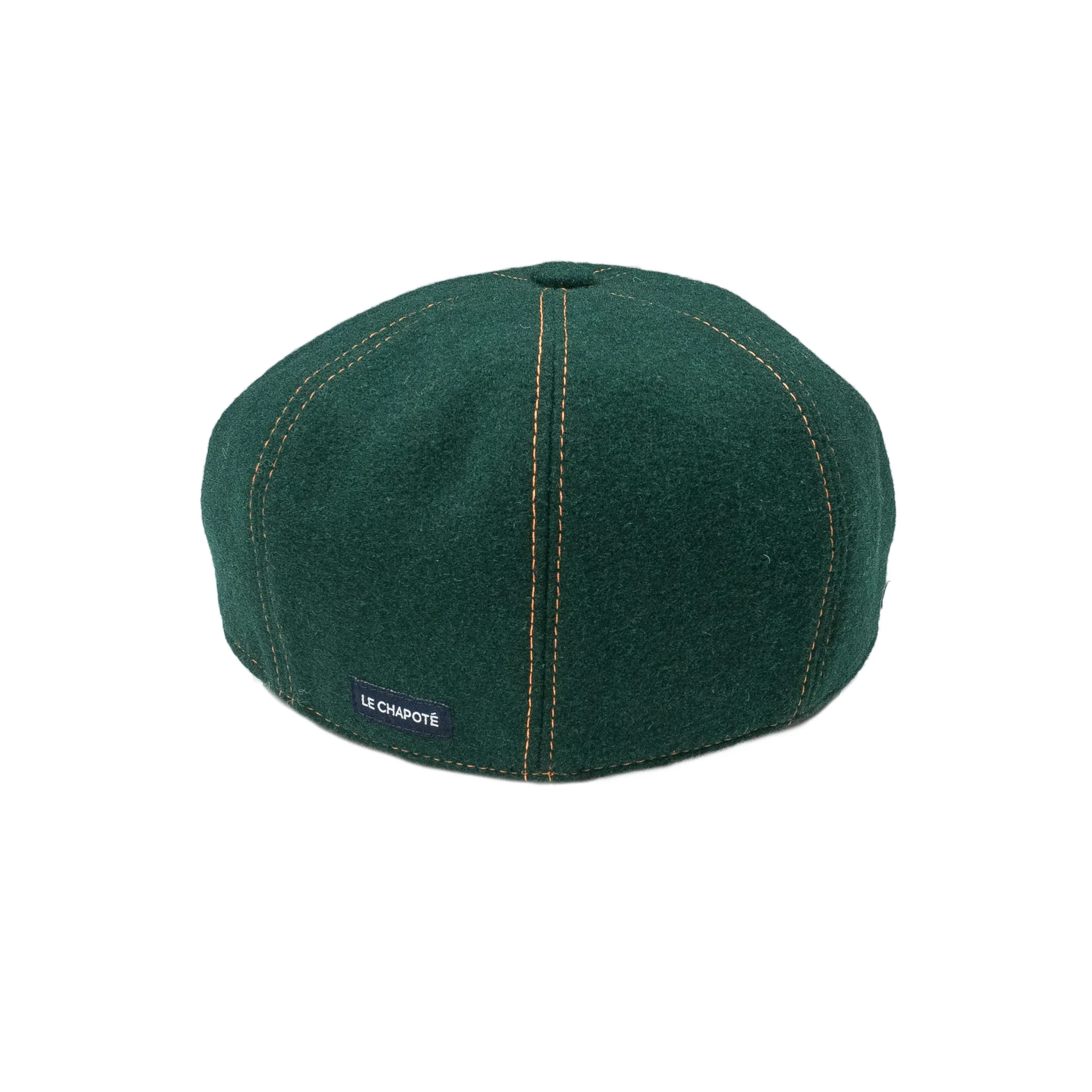 Casquette plate/Béret - Laine verte – Image 7