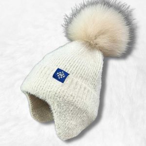 Bonnet à Pompon en Laine Blanche !