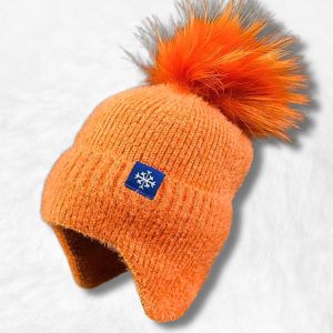 Bonnet à Pompon en Laine Orange !