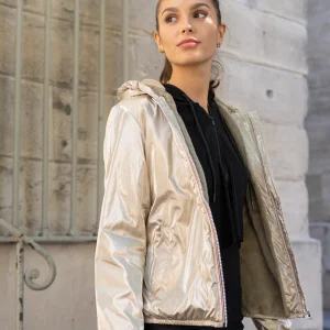 Parka Imperméable LOUISE COURT fourré - Doré - LAURA JO