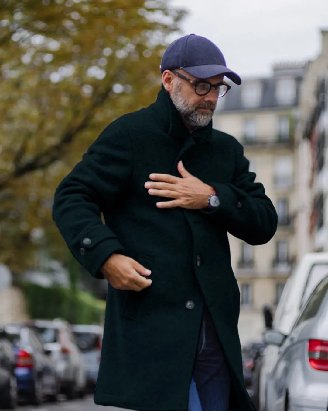 Car coat en laine boulochée – British racing green – Image 2