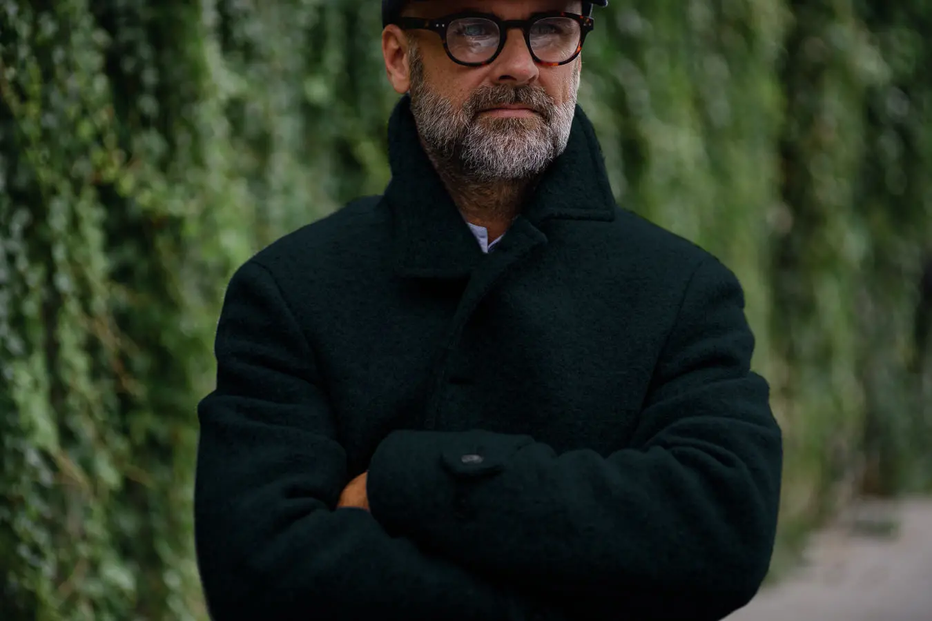 Car coat en laine boulochée – British racing green – Image 3