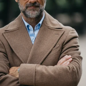 Polo Coat – drap de laine – camel ou bleu marine