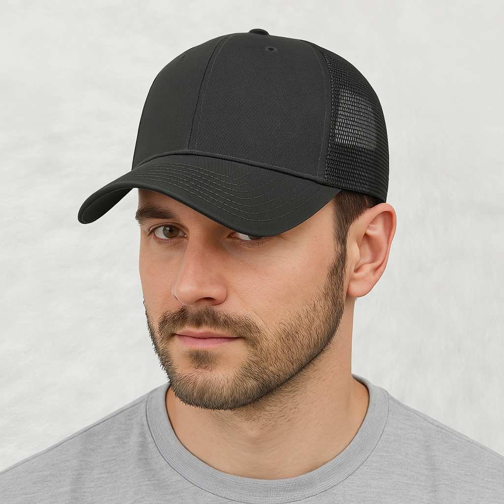 Casquette Trucker Grande Taille Grise – Image 2