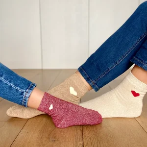 Chaussettes scintillantes glitter ZAHO - Coeur ❤️💛