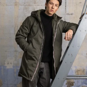 Parka Imperméable Homme LOUIS* LONG sherpa Kaki - LAURA JO