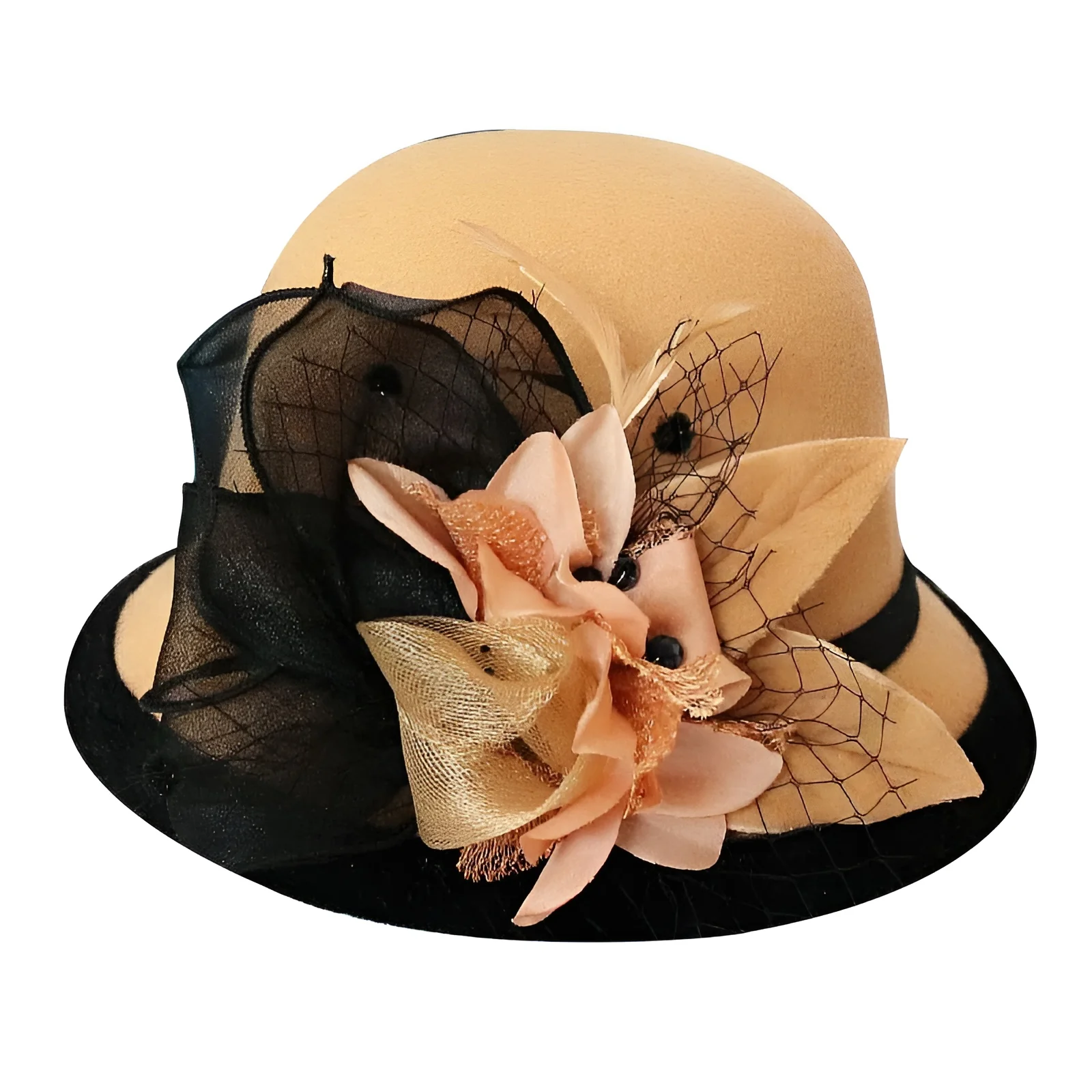 Chapeau Melon.Cloche Femme à Fleur – Image 7