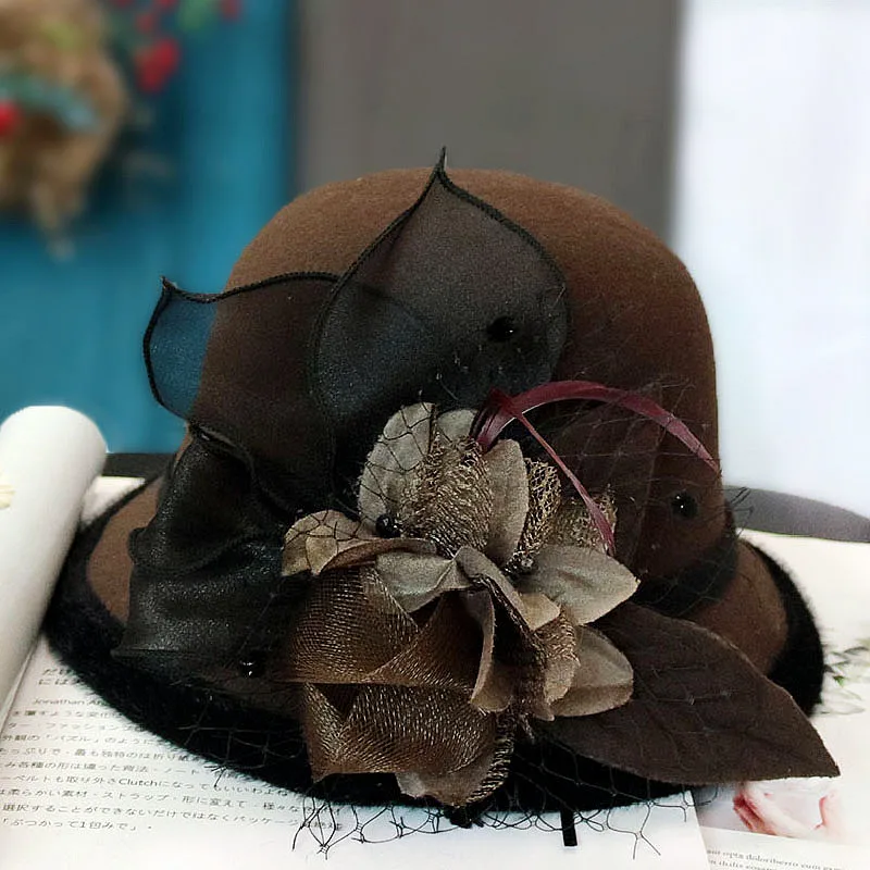 Chapeau Melon.Cloche Femme à Fleur – Image 5