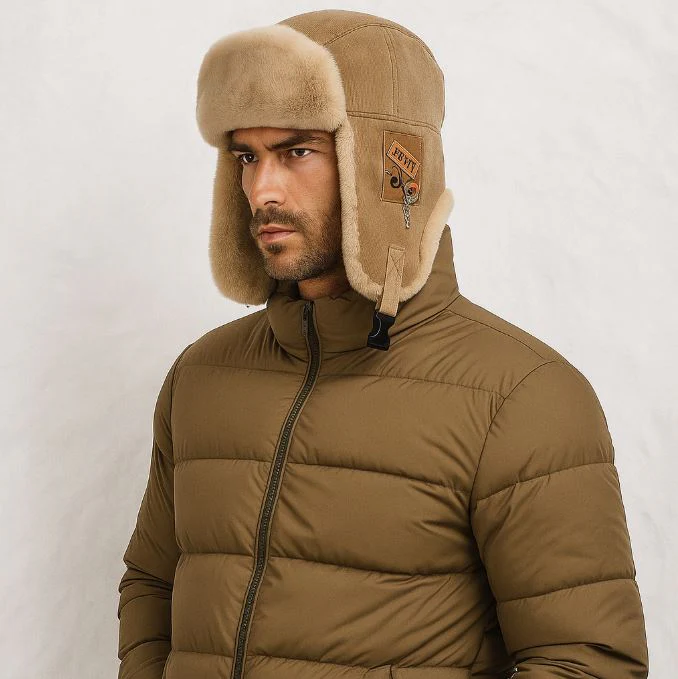 Chapka Aviateur Beige – Image 2