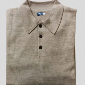 Polo en laine Mérinos – beige