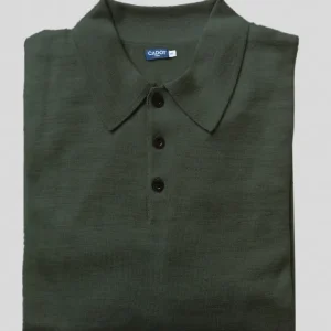 Polo en laine Mérinos – olive