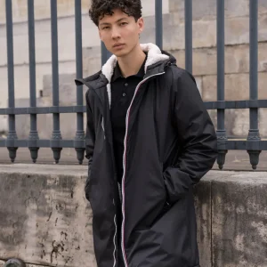 Parka Imperméable Homme LOUIS* LONG Noir / sherpa écru - LAURA JO