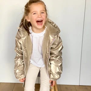 Parka Imperméable mixte LOUIS.E KIDS fourré - Doré - LAURA JO