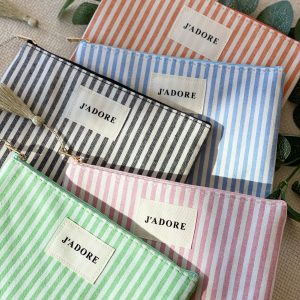 Pochette XL rayée «J’adore» - SARAH