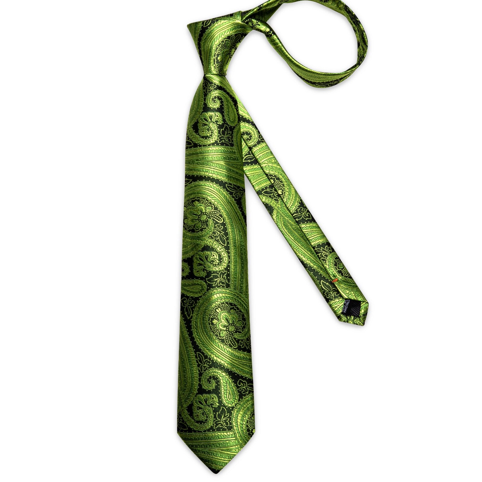 Cravate Cachemire Verte Olive et Noire – Image 3