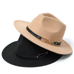 Chapeau Fedora Classy Chic Anneau Doré