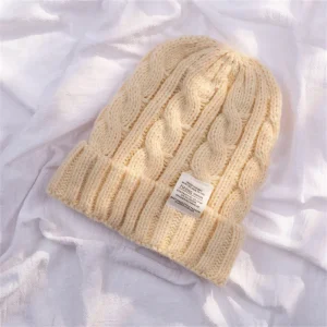 Bonnet Femme Cocoon Tricot Torsadé - Hivernia