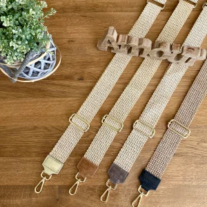 Sangle / Bandoulière Pour Sacs/ Bananes - JENNA (Effet Paille)