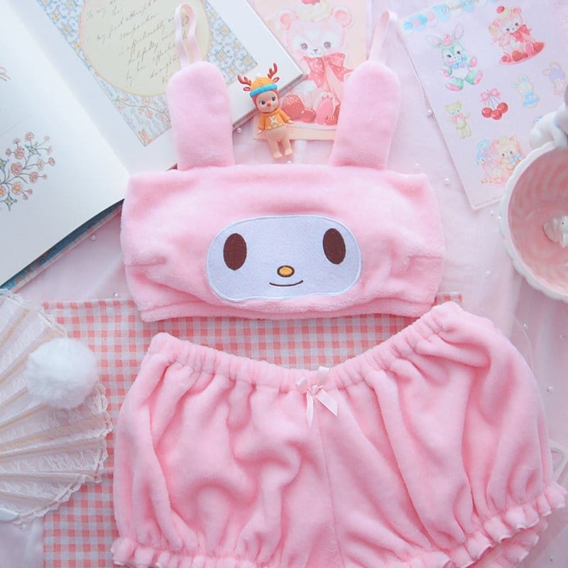 Adorable ensemble tout doux lapin