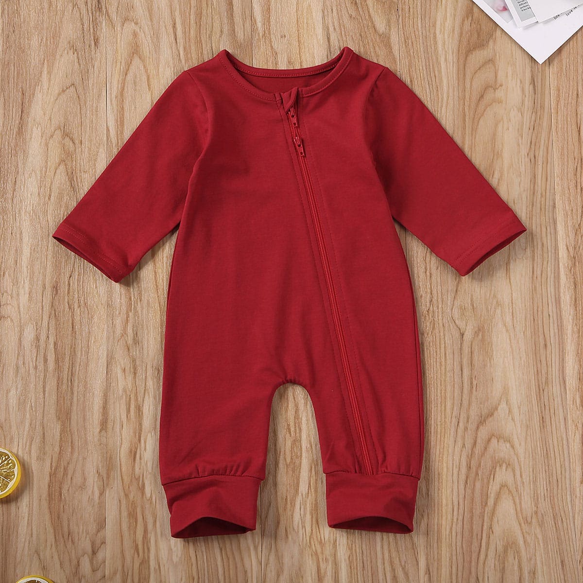 Barboteuse de Noël rouge pour bébé fille et garçon de 0 à 18 mois – Image 2