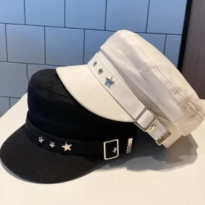 Béret Casquette Gavroche Femme Étoile Luxe