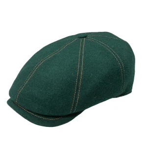 Casquette plate/Béret - Laine verte