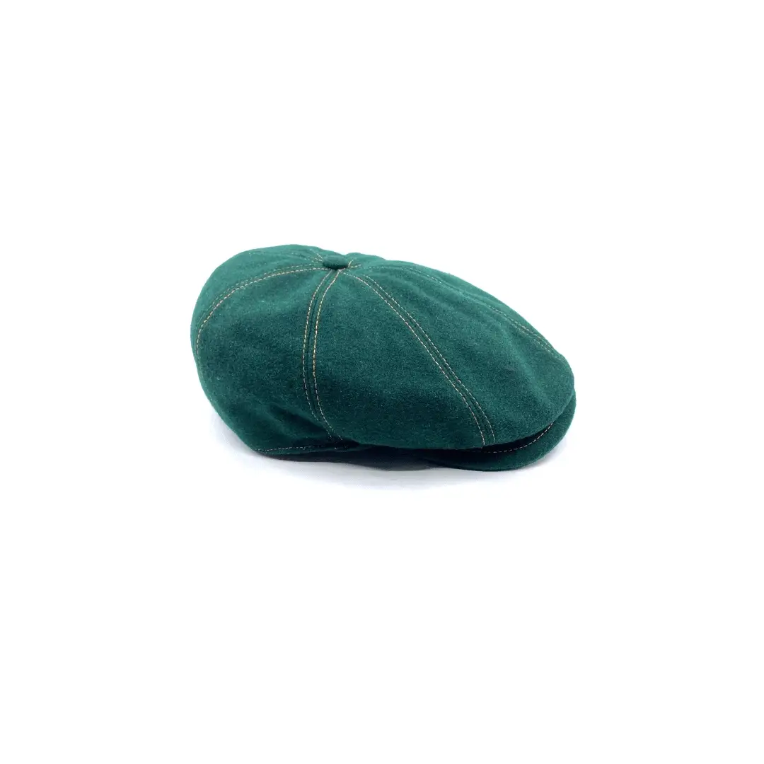 Casquette plate/Béret - Laine verte – Image 4