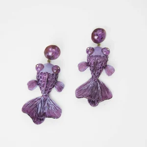 Boucles d’oreilles pendantes poisson Koï