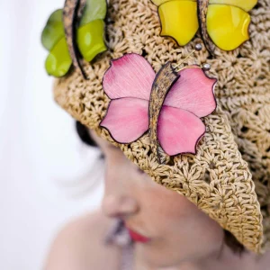 Broche papillon Zora effet velours