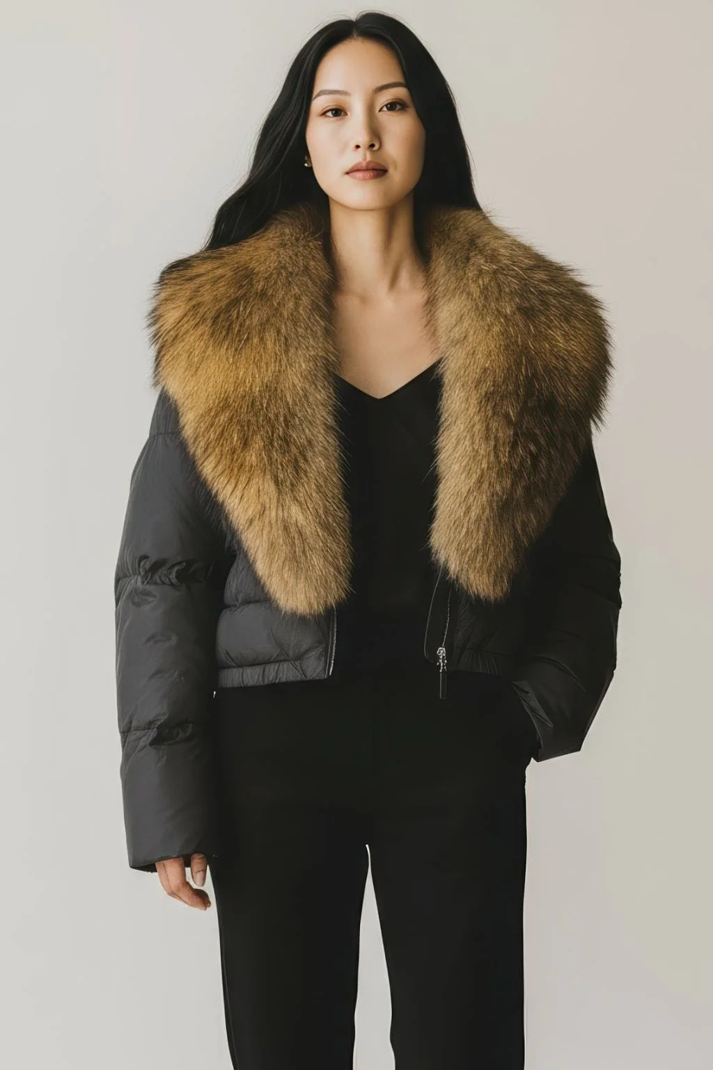 Blouson fourrure femme automne – Image 2