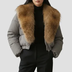 Blouson fourrure femme renard