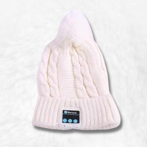 Bonnet Bluetooth Pompon blanc !