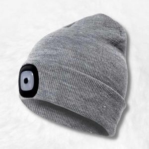 Bonnet avec Lampe Frontale Gris !