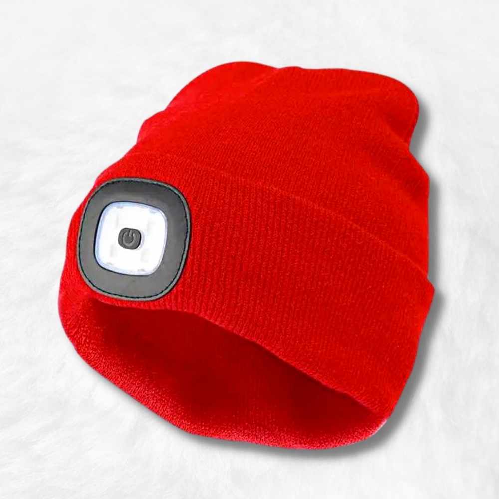 Bonnet avec Lampe Frontale Rouge !