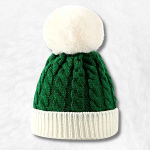 Bonnet avec Pompon Vert !