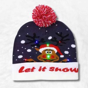 Bonnet de Noël Lumineux "Let it Snow"