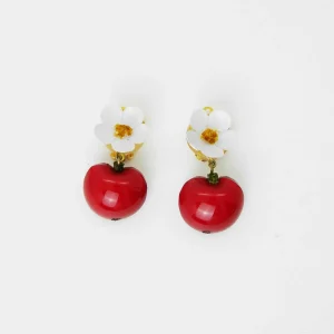 Boucles d'oreilles fruits Pomme Botanica