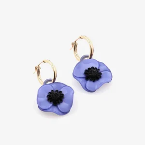 Boucle d'oreille créole Anémone - Mini